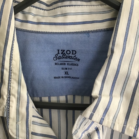Izod Saltwater Long sleeve Button Down - Picture 2 of 3